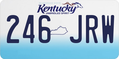 KY license plate 246JRW