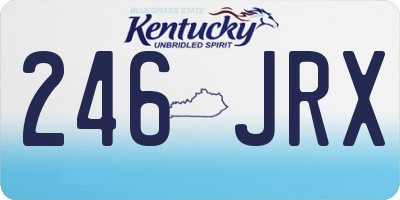 KY license plate 246JRX
