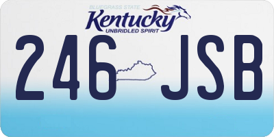 KY license plate 246JSB