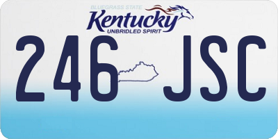 KY license plate 246JSC