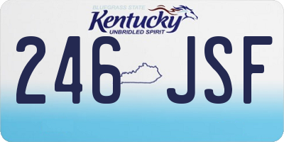 KY license plate 246JSF
