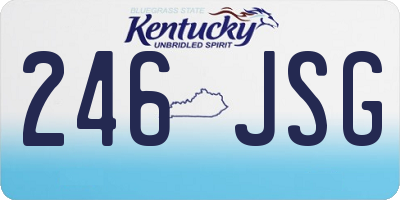 KY license plate 246JSG