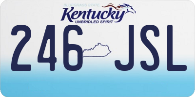 KY license plate 246JSL