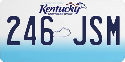 KY license plate 246JSM