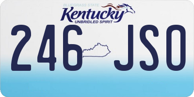 KY license plate 246JSO