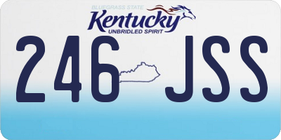 KY license plate 246JSS