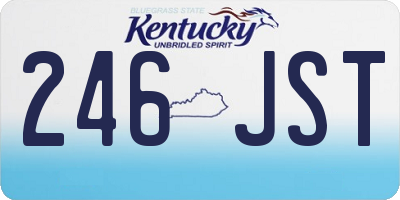 KY license plate 246JST