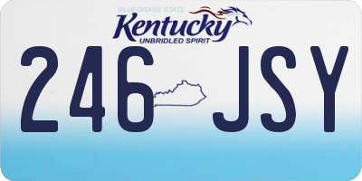 KY license plate 246JSY
