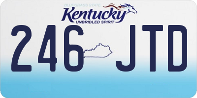 KY license plate 246JTD