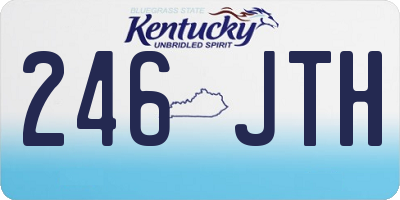 KY license plate 246JTH