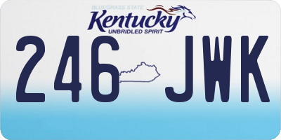 KY license plate 246JWK