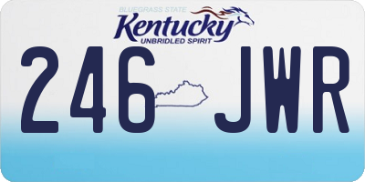 KY license plate 246JWR