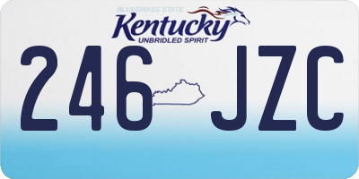KY license plate 246JZC