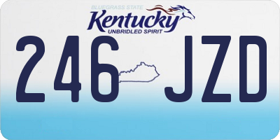 KY license plate 246JZD