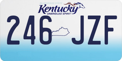 KY license plate 246JZF