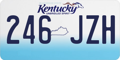 KY license plate 246JZH