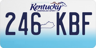 KY license plate 246KBF