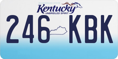 KY license plate 246KBK