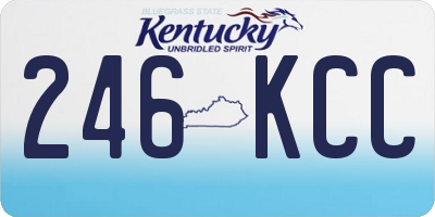 KY license plate 246KCC