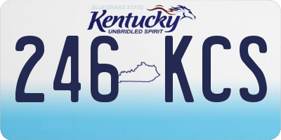 KY license plate 246KCS