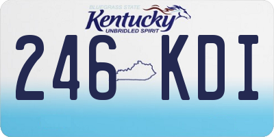 KY license plate 246KDI