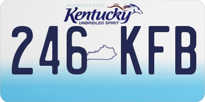 KY license plate 246KFB