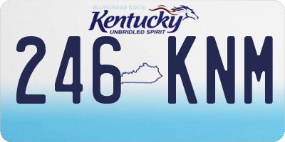 KY license plate 246KNM