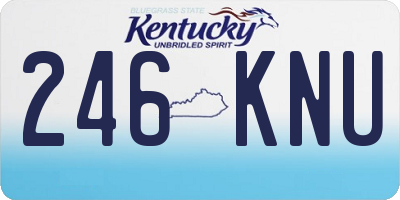 KY license plate 246KNU