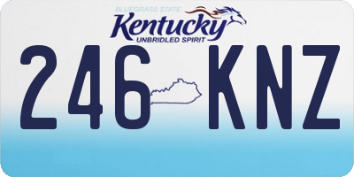 KY license plate 246KNZ