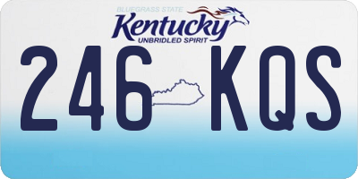 KY license plate 246KQS