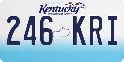 KY license plate 246KRI