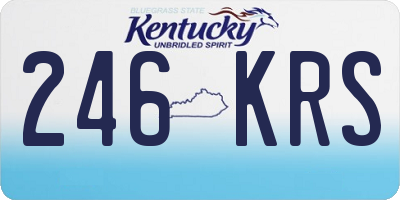 KY license plate 246KRS