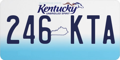 KY license plate 246KTA