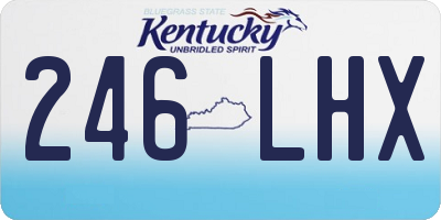 KY license plate 246LHX
