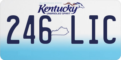 KY license plate 246LIC