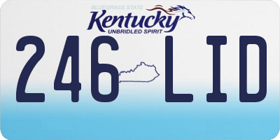 KY license plate 246LID
