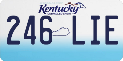 KY license plate 246LIE