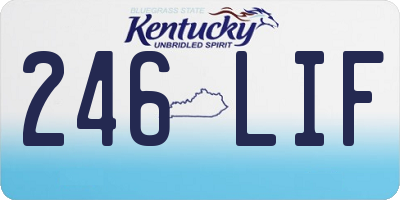 KY license plate 246LIF