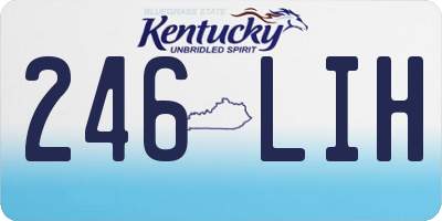 KY license plate 246LIH