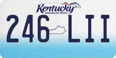 KY license plate 246LII