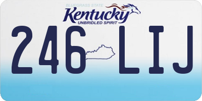 KY license plate 246LIJ