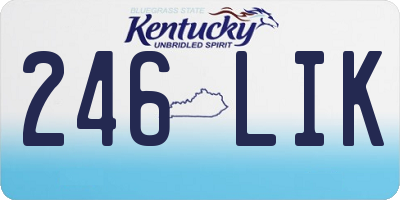 KY license plate 246LIK