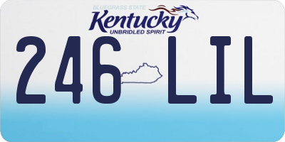KY license plate 246LIL