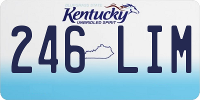 KY license plate 246LIM