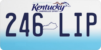 KY license plate 246LIP