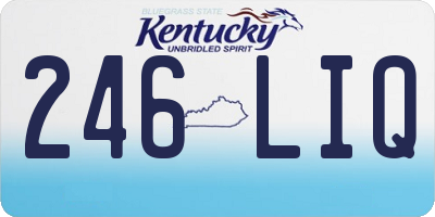 KY license plate 246LIQ