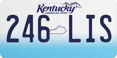 KY license plate 246LIS