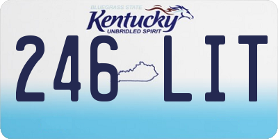 KY license plate 246LIT