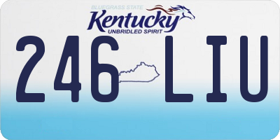 KY license plate 246LIU