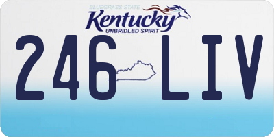 KY license plate 246LIV